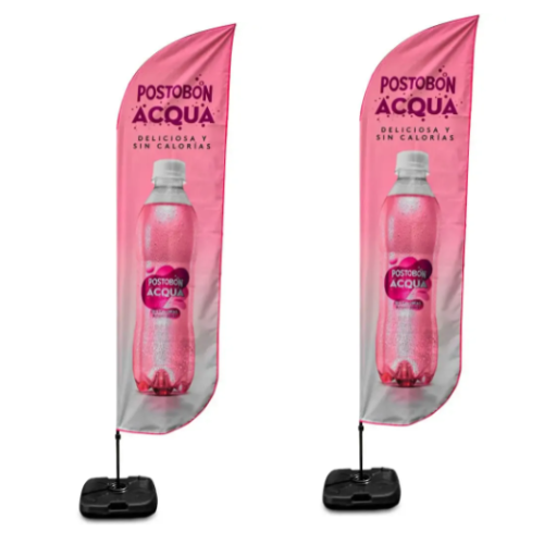 Banderas Publicitarias Pluma- Doble Cara