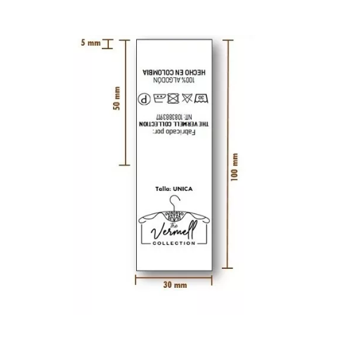 Etiquetas para Ropa personalizadas